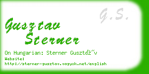 gusztav sterner business card